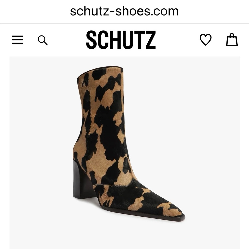 Schutz leopard print booties